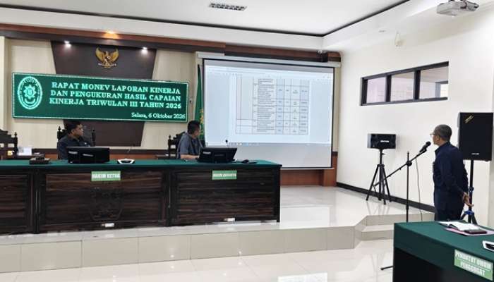 Monev Laporan Kinerja dan Pengukuran Hasil Capaian Kinerja Triwulan III Tahun 2026