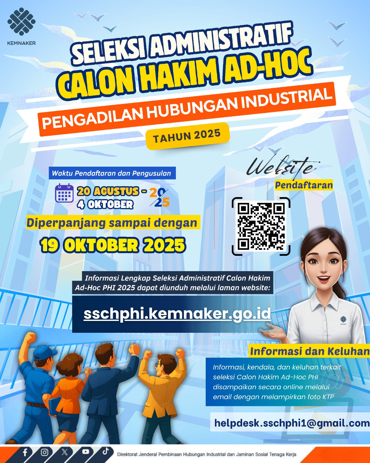 perpanjanangan seleksi hakim ad hoc PHI kemnaker