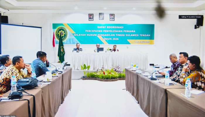 Rapat Koordinasi Percepatan Penyelesaian Perkara Se-Wilayah Hukum Pengadilan Tinggi Sulawesi Tengah