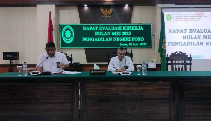 rapat bulanan - evaluasi kinerja bulan mei 2025 pengadilan negeri poso
